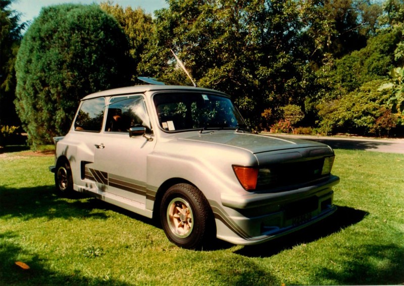 1978 Mini Clubman, custom built by Tony Axcell. On the road in 1980.jpg